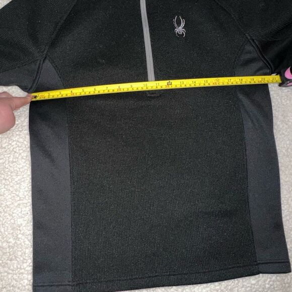 Spyder Outbound Quarter Zip Athletic Thermal Black Jacket Mens Medium EUC - Picture 9 of 12